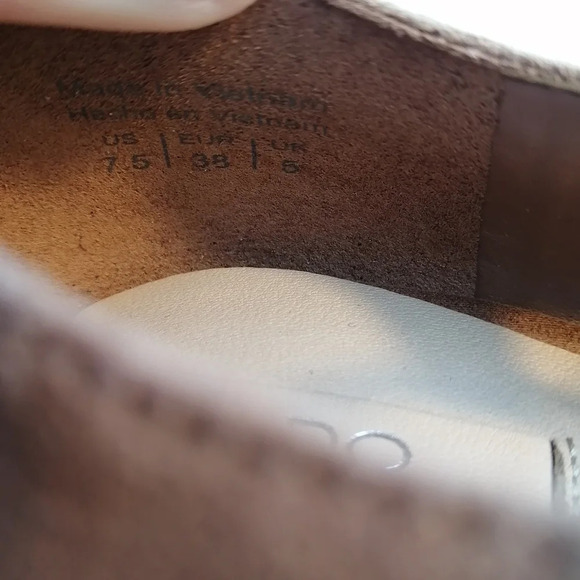 Aldo Tan Suede Kenneson Lace Up Stiletto Heel Pointed Toe Pumps 7.5 - Picture 14 of 16